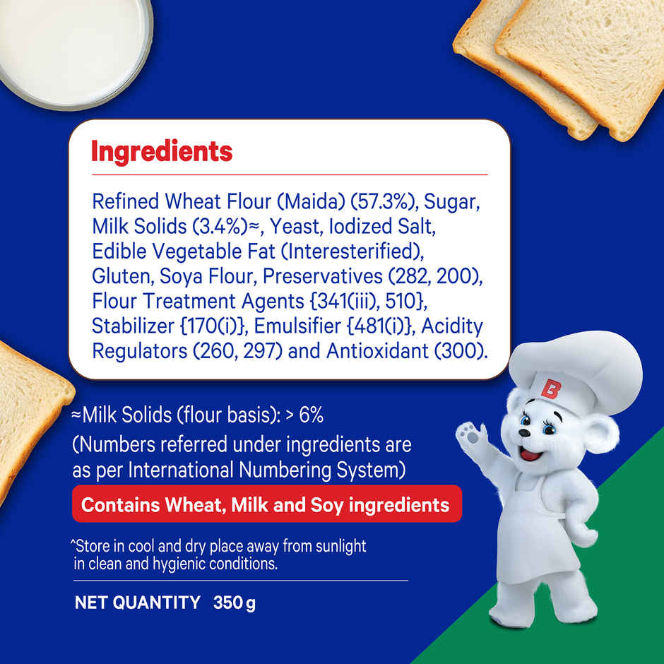 Kissan Mixed Fruit Jam(200gms) & Modern Milk Plus Bread(350gms) Combo