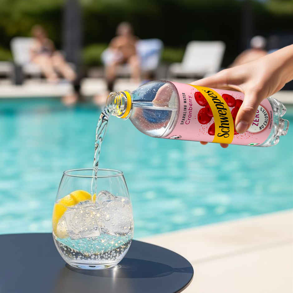 Schweppes Sparkling Water Cranberry | Zero Calories Flavoured Sparkling Water | The Coca-Cola Company