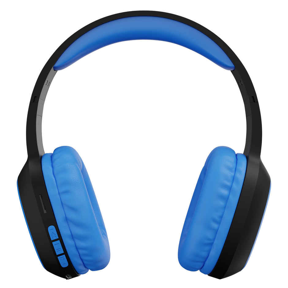 Zebronics Thunder BT 5.3 Headphone, 60H, Gaming Mode, Dual Pairing, ENC, AUX, mSD, Voice Asst(Blue)