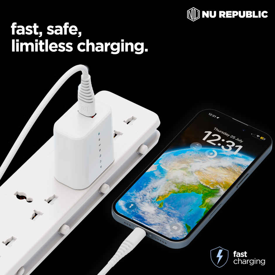 Dubstep Sprint 12W 2.4A Fast Charging Adapter With Cable (Usb-A To Type-C )