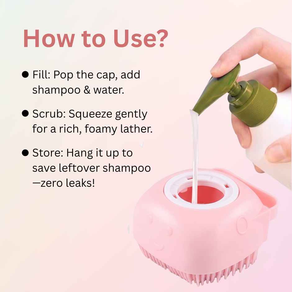 Midazzle Silicone Massage Bath Scrubber with Soap Dispenser | Assorted | MISB6202