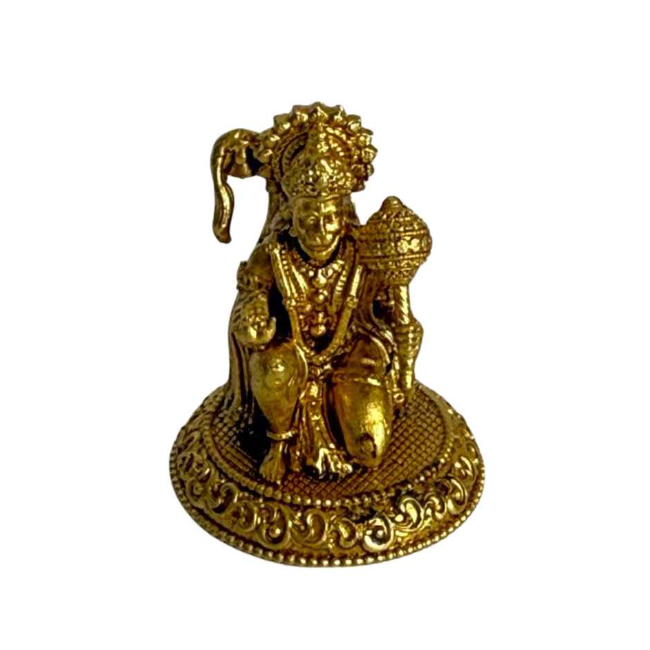 Gold Brass Hanuman Idol for Daily Pooja Rituals Home Temple | eCraftIndia