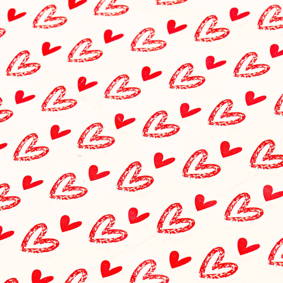Big Heart Gift Wrapping Paper | Pack of 2 | Mad Over Prints