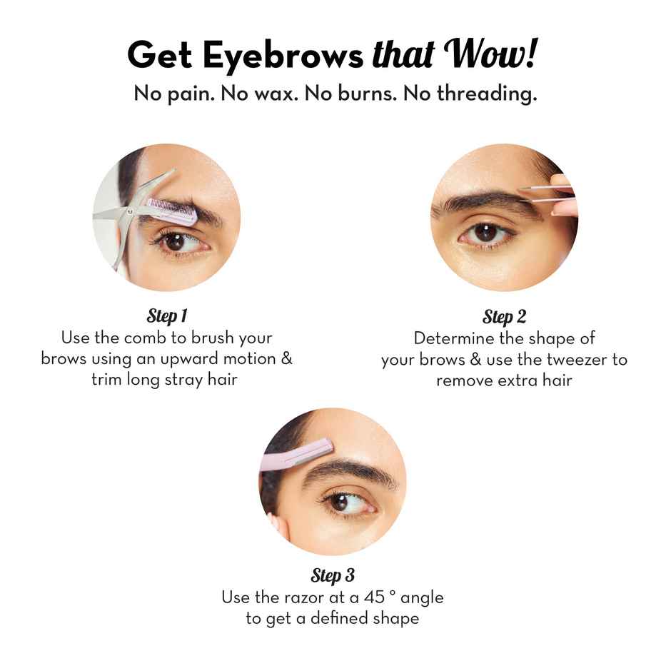 Plush Eyebrow Shaping Razor For Perfect Brows Easy To Use At Home