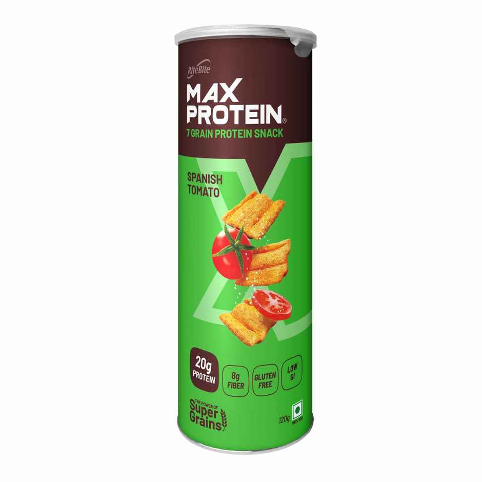 RiteBite Max Protein Spanish Tomato Multigrain Protein Chips | 20g Protein | 8g Fiber | Gluten Free