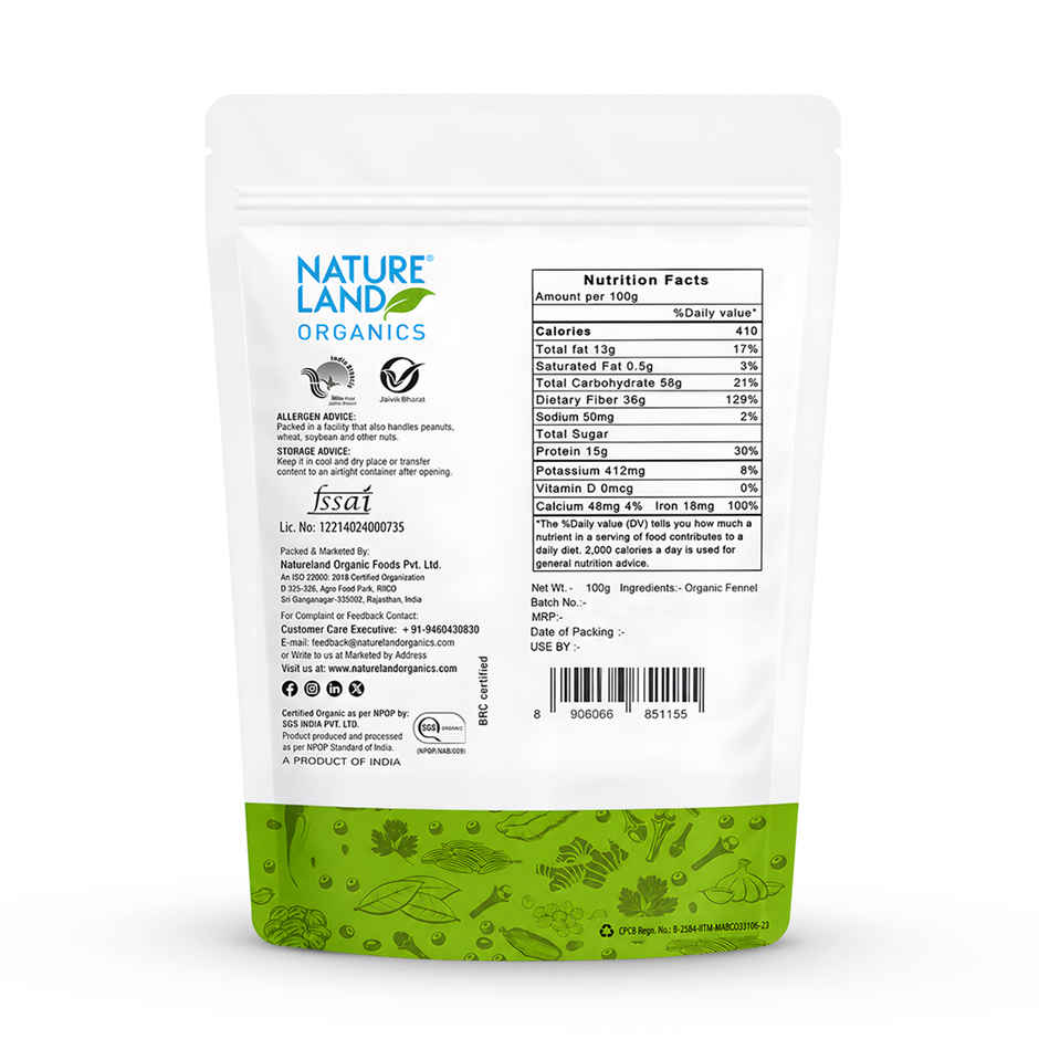 Natureland Fennel Organic Saunf Seeds Combo