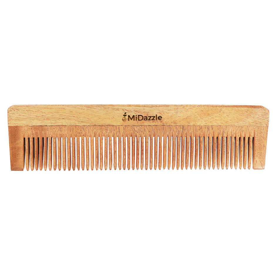 Midazzle Organic Kacchi Neem Wooden Grooming Comb | MINC2101
