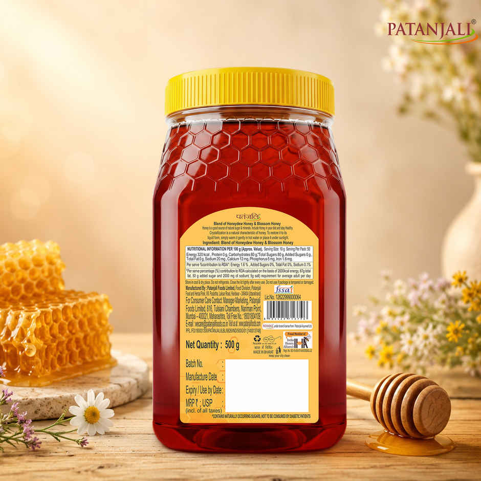 Patanjali Pure Natural Honey - No Added Sugar