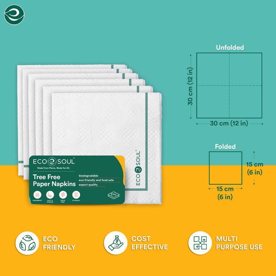 ECO SOUL 2Ply | 50 Count | Disposable Paper Napkin
