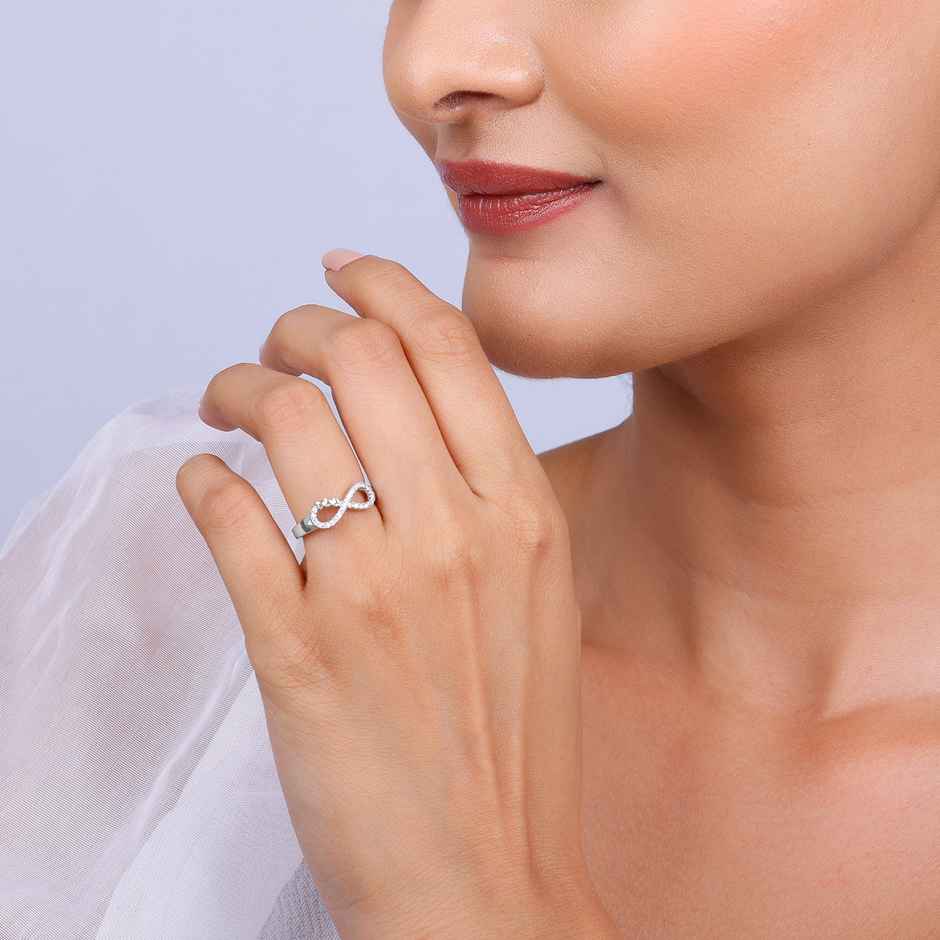 Giva Silver Infinity Heart Ring | R01614