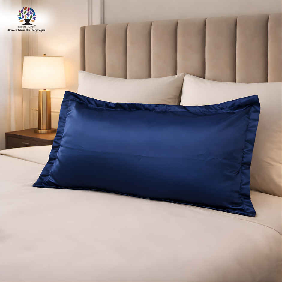 Dream Living Satin Pillow Cover Set | Navy - 46 x 69 cm