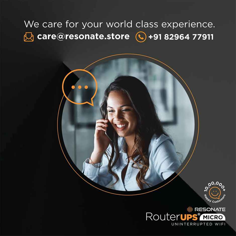 Resonate RouterUPS 12V1A , Upto 3 hours Backup - Micro