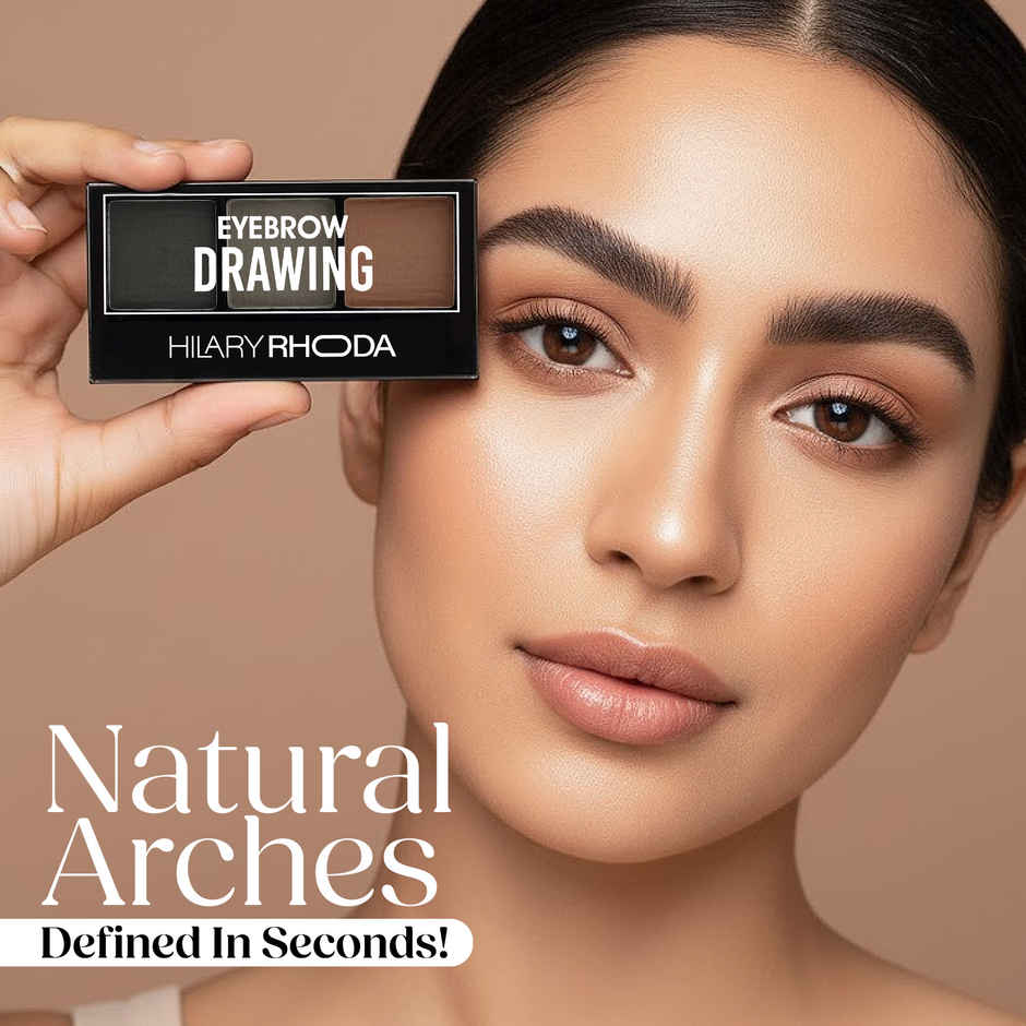 Hilary Rhoda Drawing Eyebrow Palette | Highly Blendable & Waterproof | Shade - 01