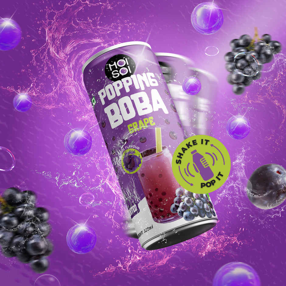 Moi Soi Popping Boba With Grapes Fruit Drink