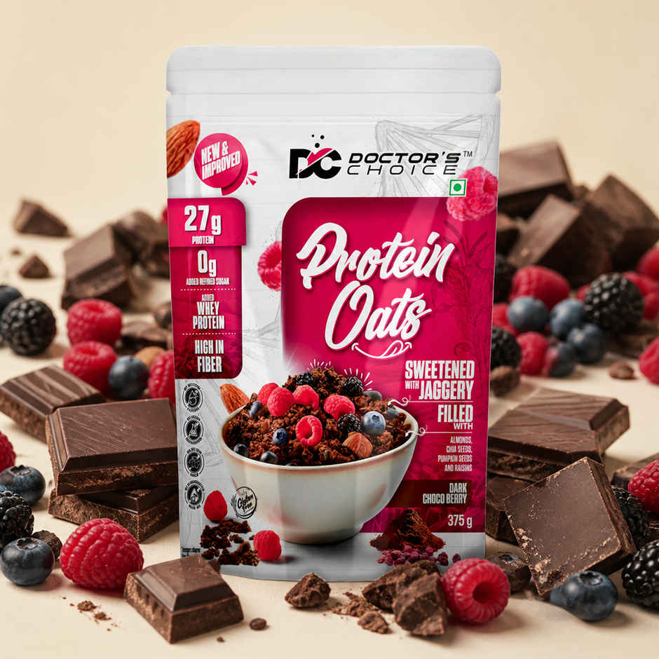 DOCTOR'S CHOICE Oats, 27g Pure Protein, Jaggery Sweetened, No Additives & No Sugar Pouch
