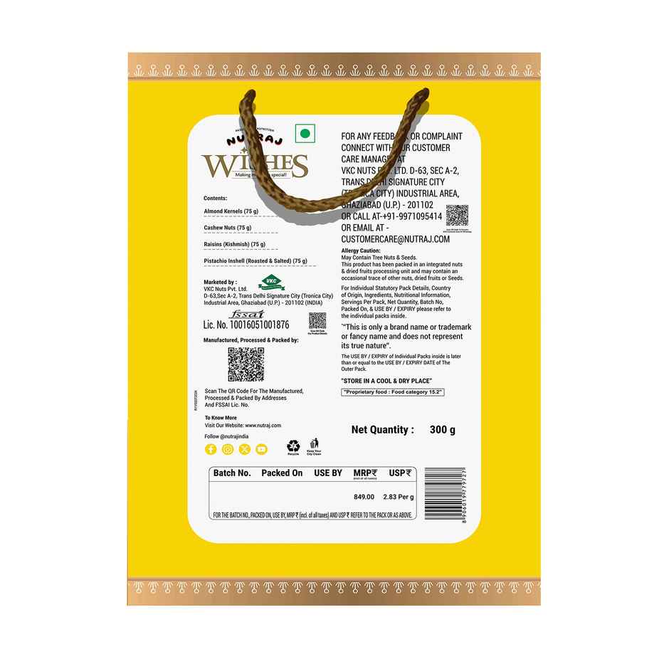 Nutraj Wishes Slider With Bag Gift Box Assorted