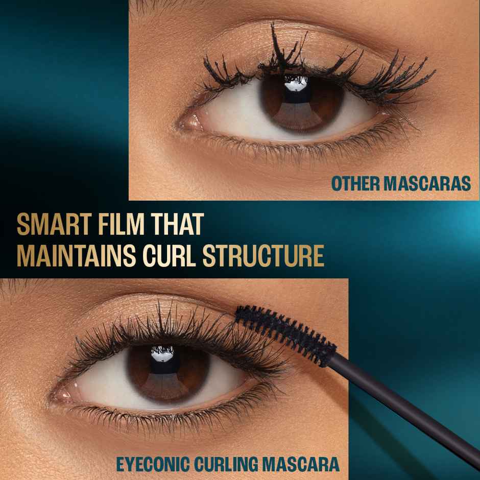 Lakme 9 to 5 Eyeconic Curling Mascara, Smudgeproof, Waterproof, lasts upto 24 Hrs, Black
