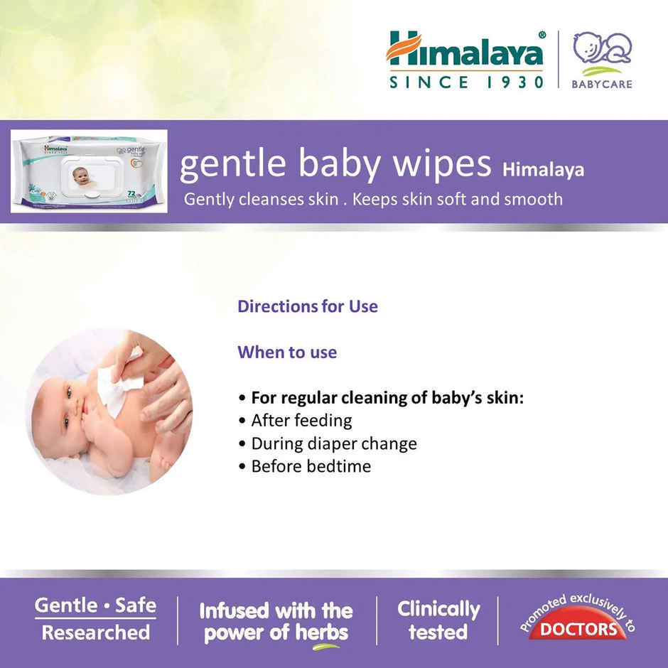 Himalaya Baby Wipes For Babies | White | 0 - 2 years Combo