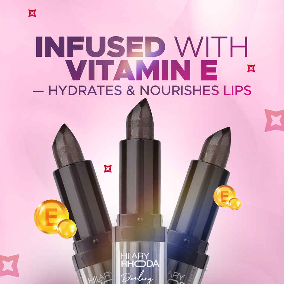 Hilary Rhoda Darling PH Black Lipstick | Intense Colour & Highly Pigmented | Nourishing & One Swipe