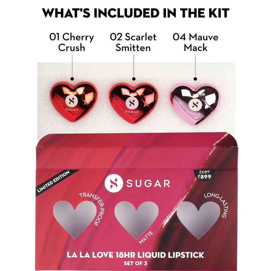 SUGAR La La Love 18 Hr Liquid Lipstick | Rakhi Kit | Long-Lasting Color
