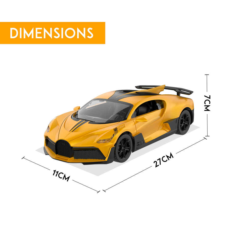 SEEDO Remote Control Car 1:16 , 2.4 GHz, USB Rechargeable, Fast Speed Thunder Bird Car | Yellow
