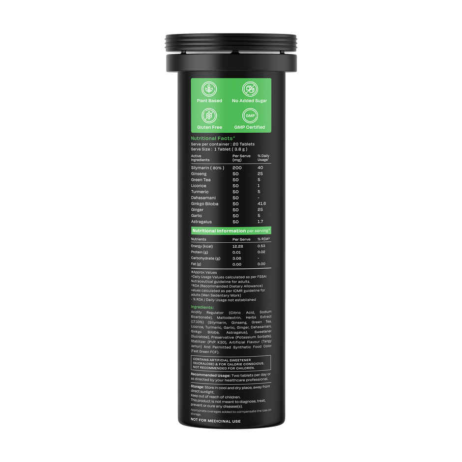 Auric Liver Detox Supplement | Milk Thistle With 9 More Ayurvedic Herbs | 20 Tablets| Liv 365