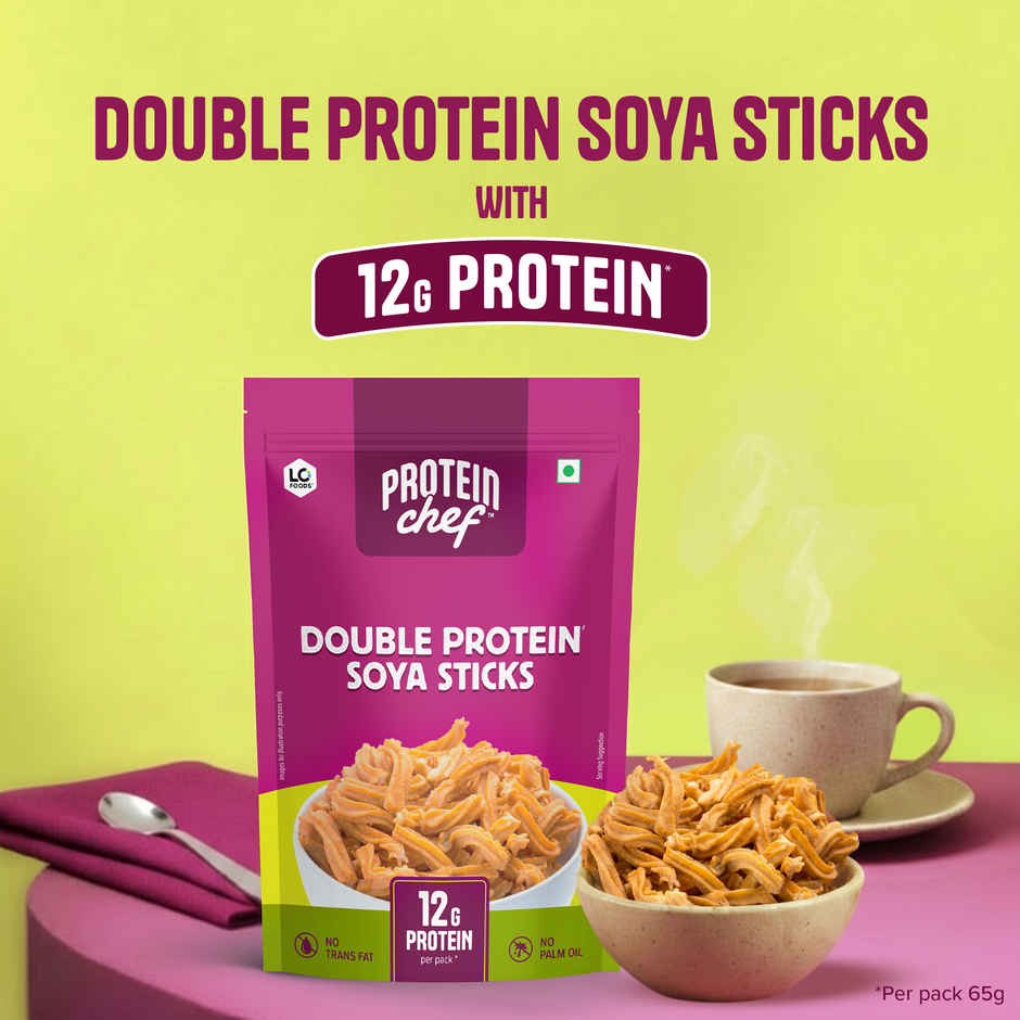 Protein Chef Double Protein Crunchy Soya Sticks | No Palm Oil Healthy Snacks