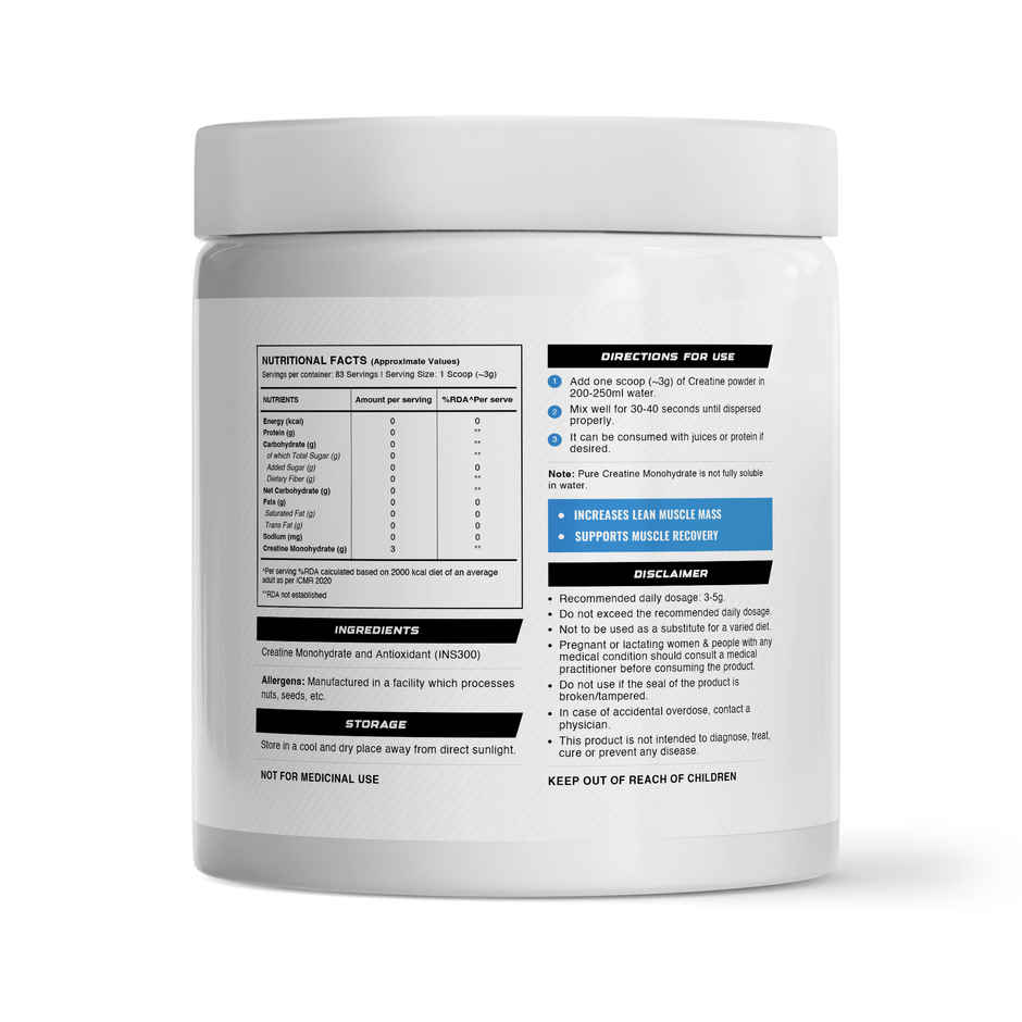 Wellcore Micronised Unflavored Creatine Monohydrate | 83 servings
