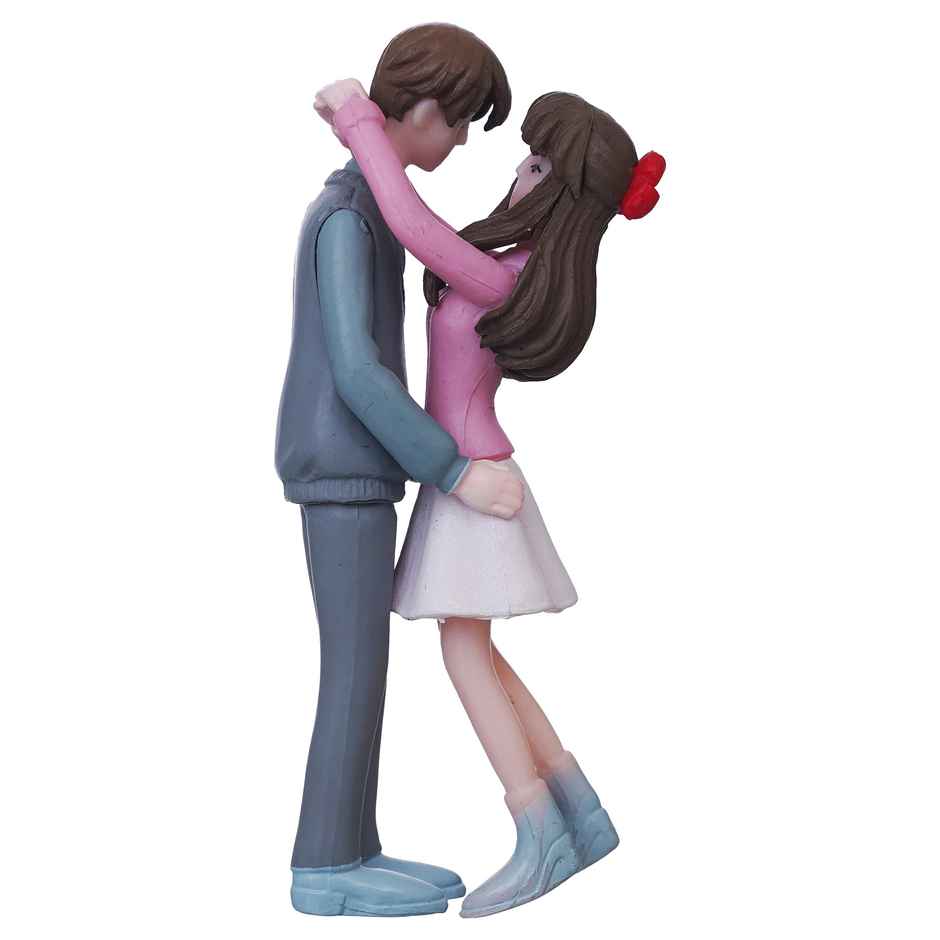 eCraftIndia Romantic Hugging Couple Statue Decorative Showpiece