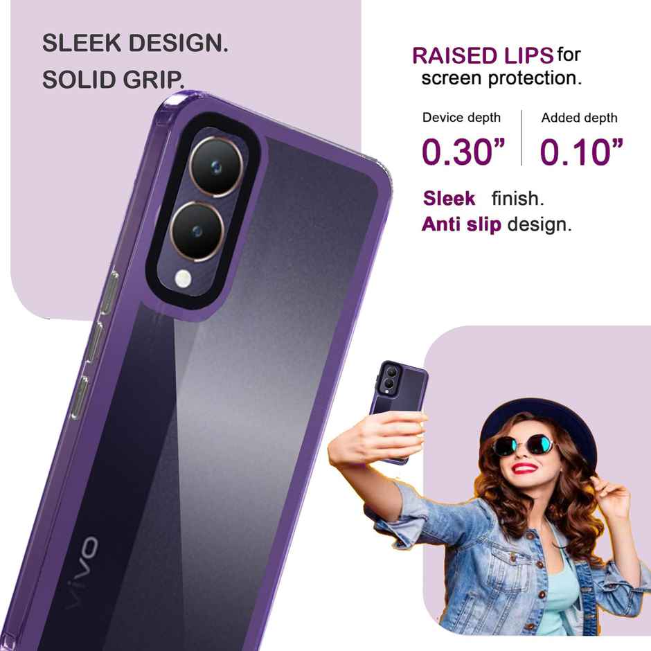 Artistque Case for Vivo Y28 5g Back Cover - ultra Stylish Transparent Tpu Cover