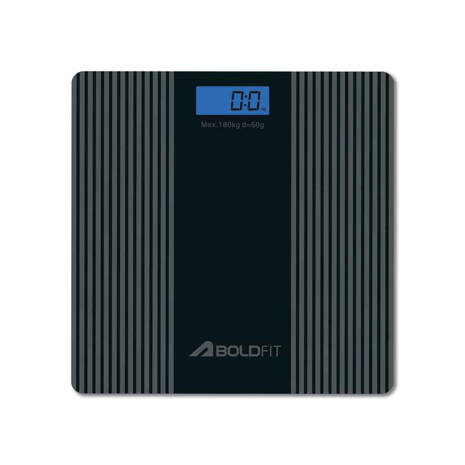 Boldfit Weight Machine for Body Weight Weighing | Digital Large LCD Display - Black | Nexus