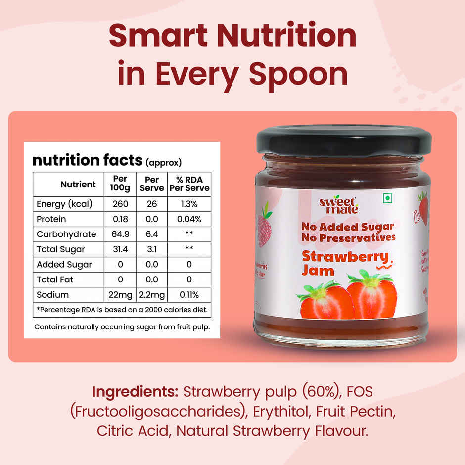 Sweetmate Sugar Free Strawberry Jam