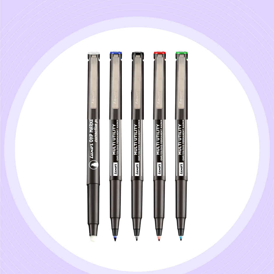 Luxor OHP Marker with Extra Fine Tip Pack of 5 Colours