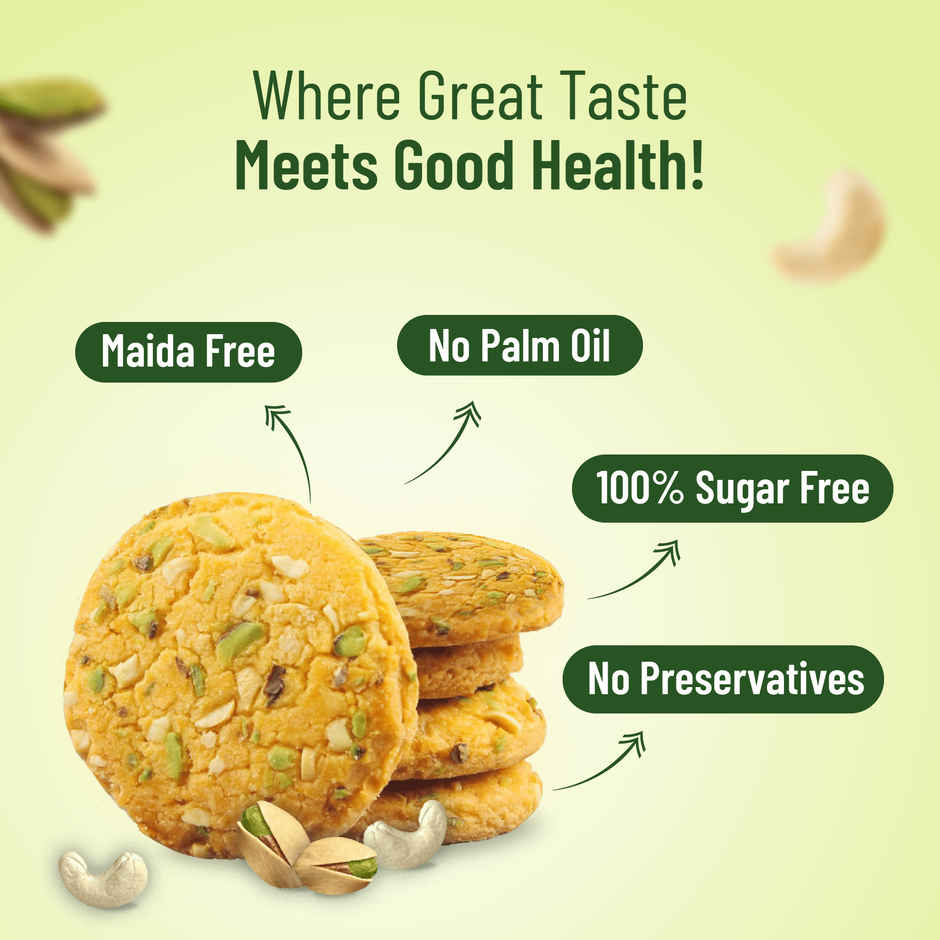 Lo Foods Gluten Free Cashew Millet Cookies With Jowar & Pistachio