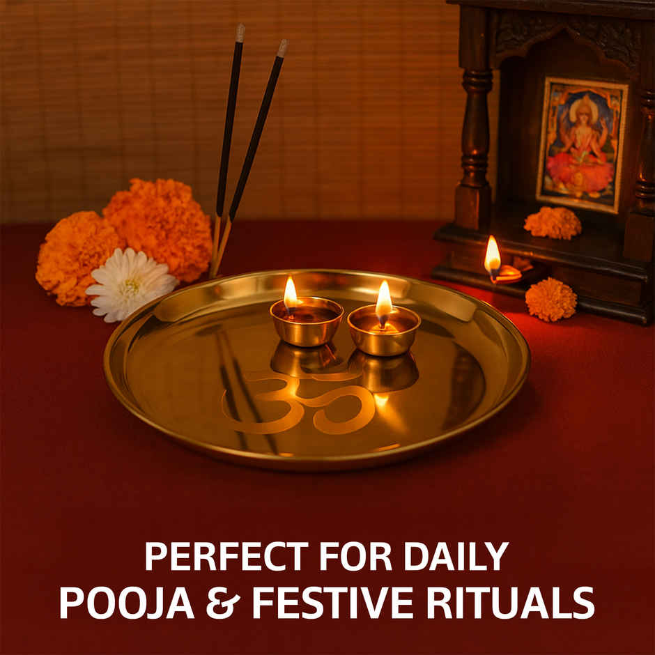 Puja Thali Golden Set | 11 inch | Chandar