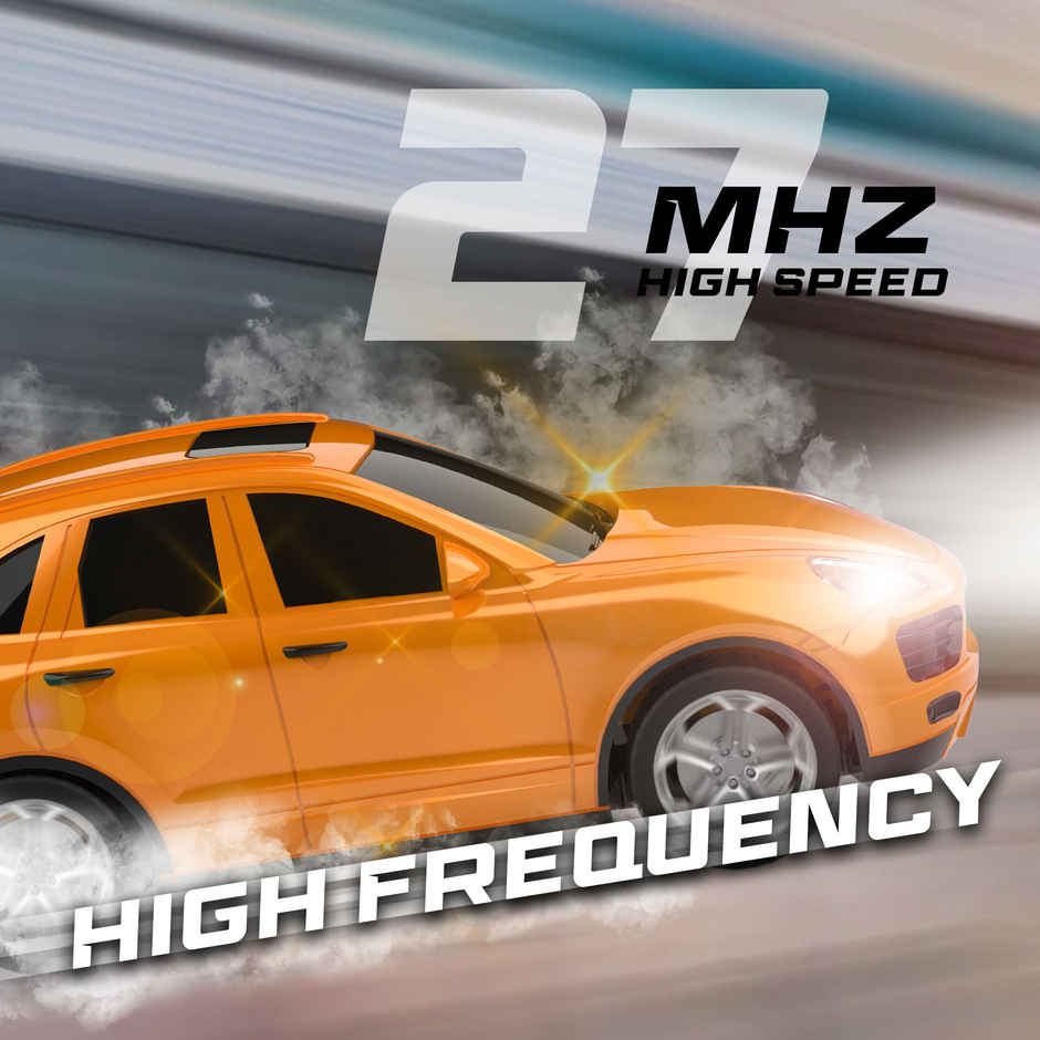 SEEDO Remote Control Car 1:24, 27 MHz, Type-C Rechargeable, Fast Speed Spectre Car | Orange