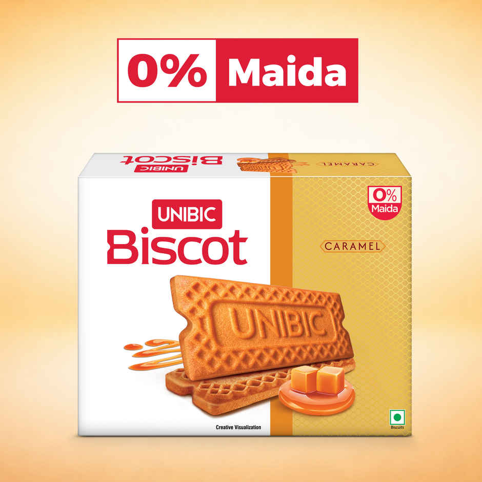 UNIBIC Biscot Caramel And Cinnamon Flavoured Atta Biscuits | Cholesterol-Free And Trans Fat-Free Combo