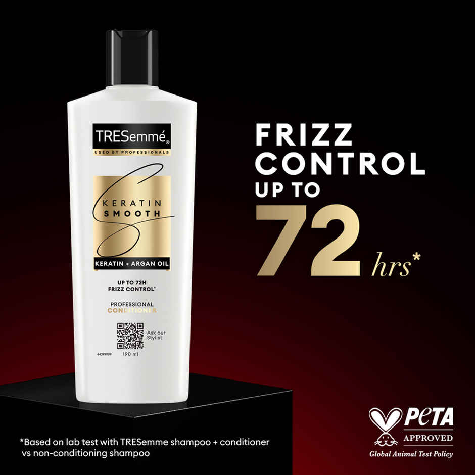 Tresemme Keratin Smooth Shampoo (580ml) & Tresemme Keratin Smooth Conditioner, With Keratin (190ml) Combo