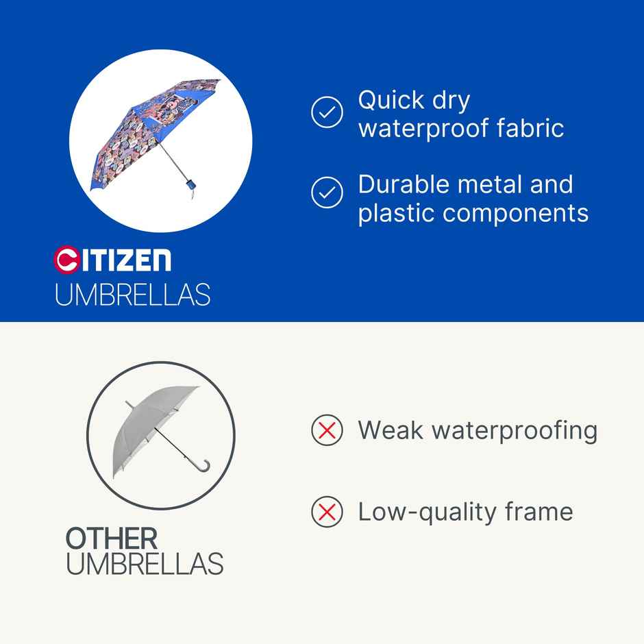 Citizen Manual Kids Umbrella Mickey Mouse Print | 21 inch | 3 Fold