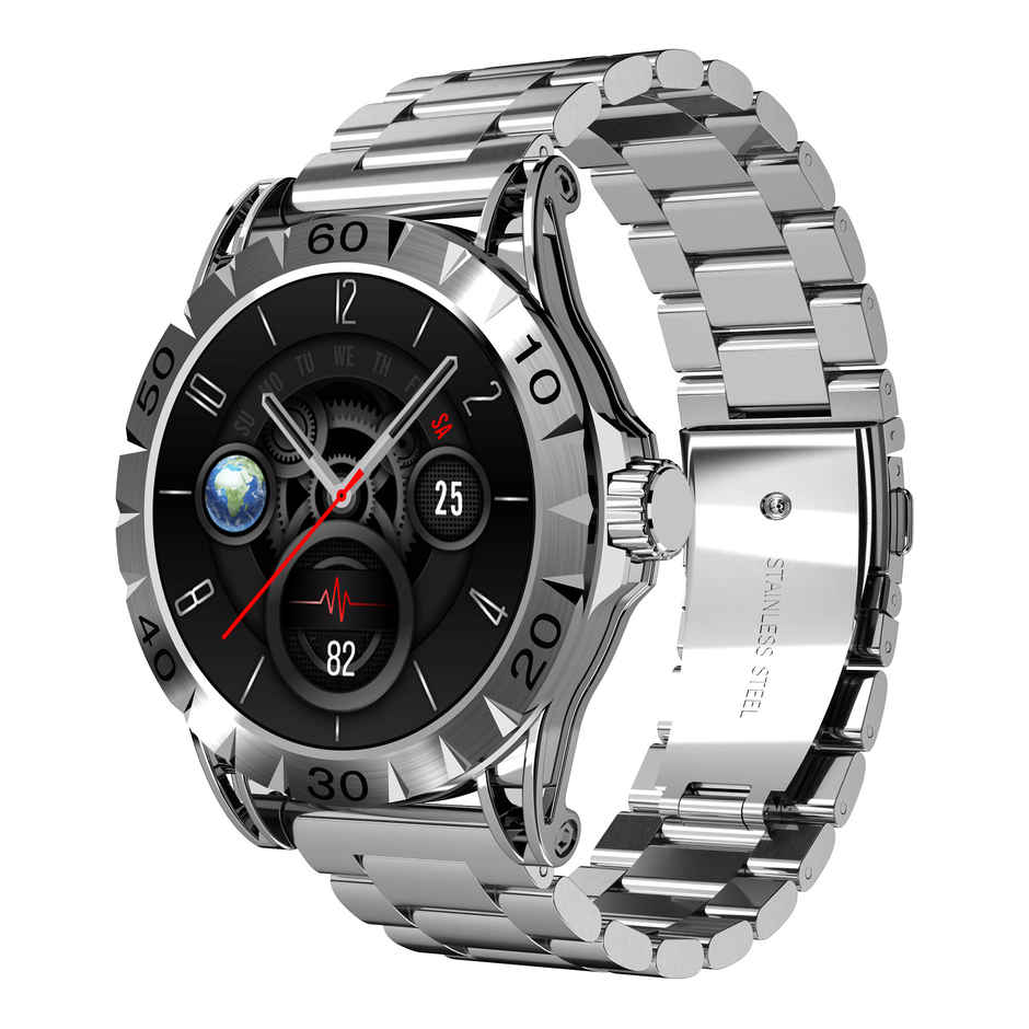 boAt Enigma Orion Smartwatch | 1.34" Display | Functional Crown - Metal Silver