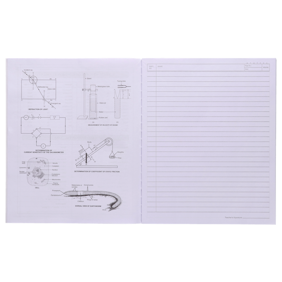Navneet Youva Combined Practical Book 1 Ruled & 1 Plain side (21.5 x 26.5 cm, 128 Pages)