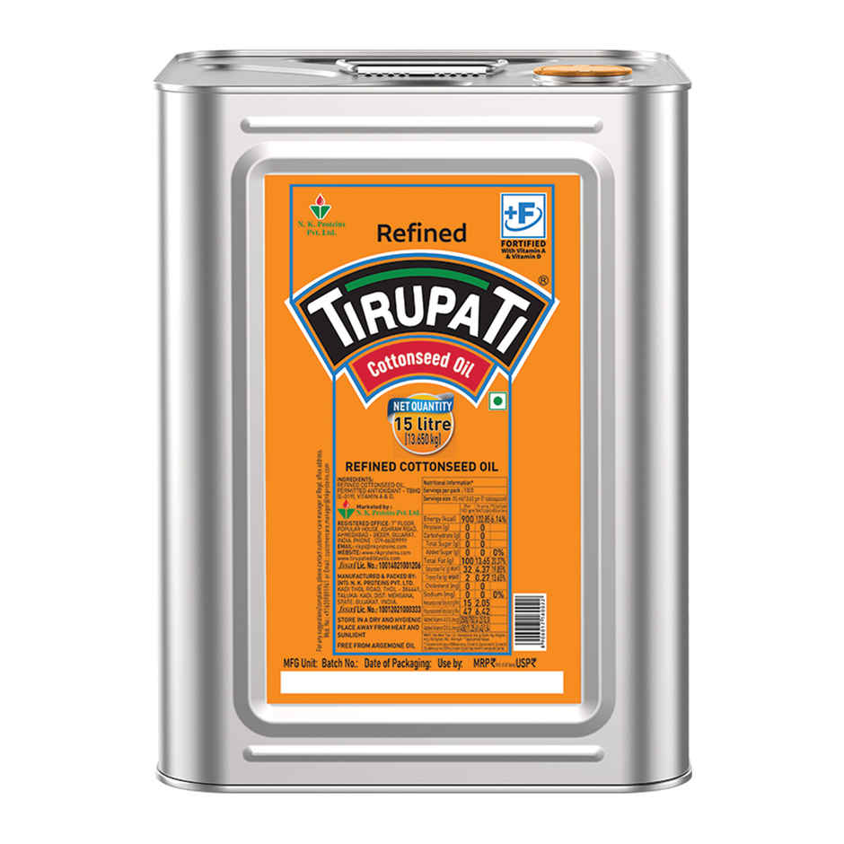 Tirupati Cottonseed Oil Tin