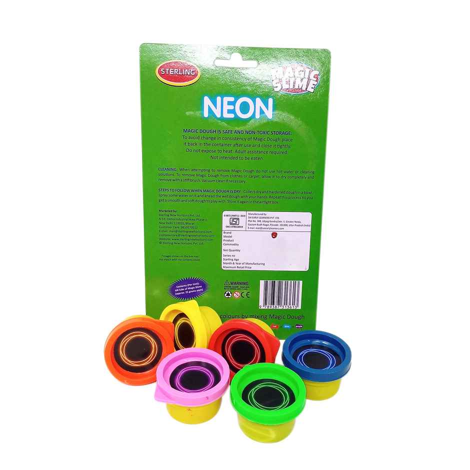 Sterling Magic Slime Neon | 25 g | Set Of 6