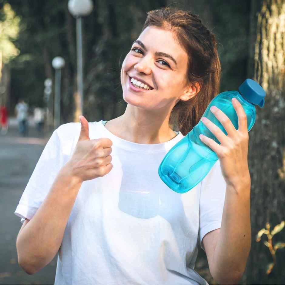 Flair Aqua Pet Bottle With Regular Cap | Blue | 1 L