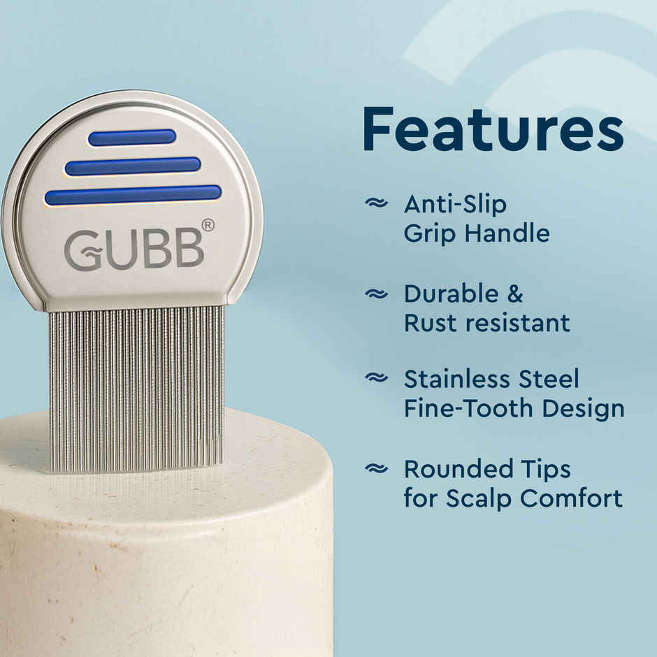 GUBB Metal Lice Comb with Texture