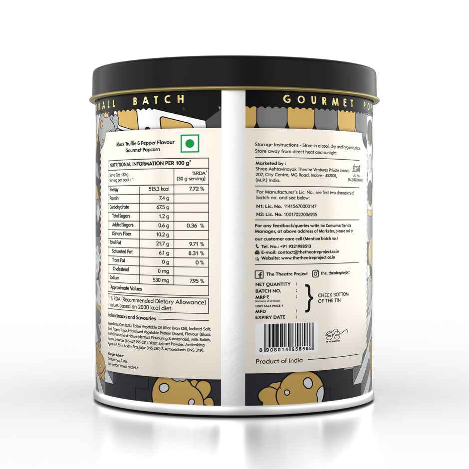 TTP Gourmet Popcorn | Black Truffle & Pepper Combo  