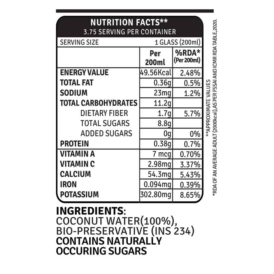 RAW Pressary Coconut Water  No Added Sugar  Not From Concentrate  Nariyal Pani