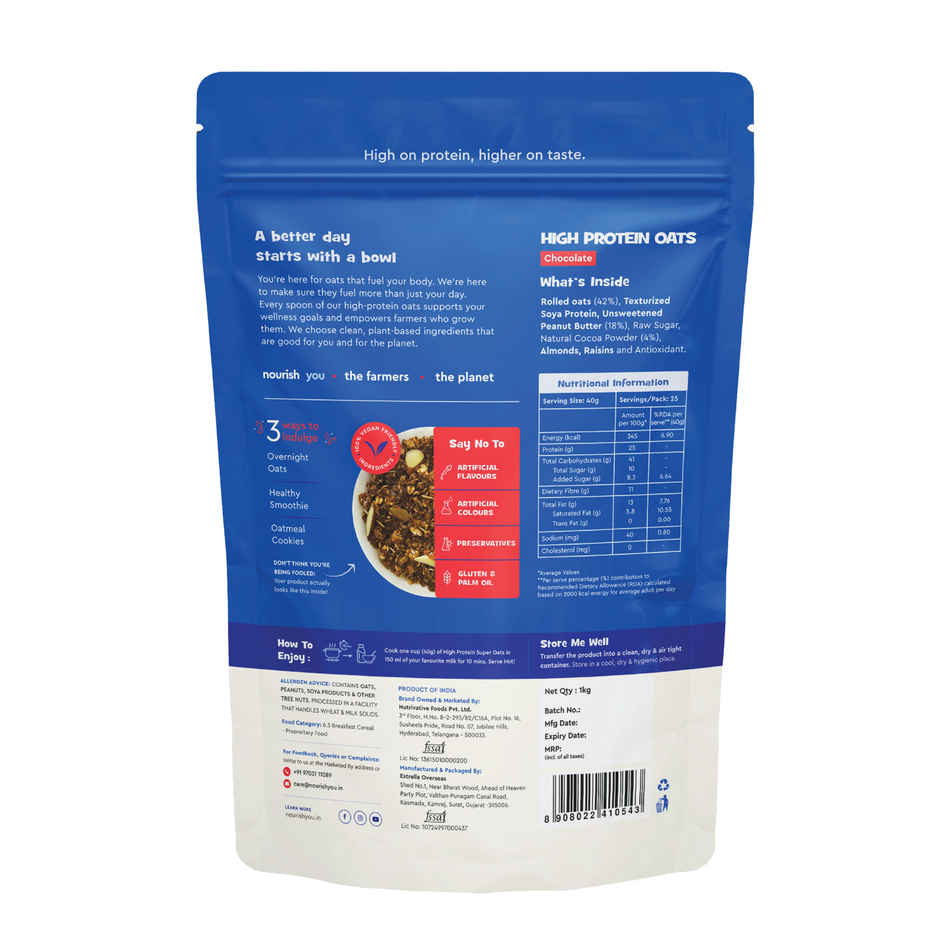 Nourish You Chocolate Protein Oats