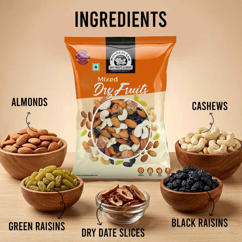 Wonderland Foods Vrat Punchmeva Dry Fruit Mix