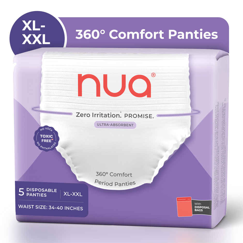 Nua 360 Degree Comfort Disposable Period Panties XL-XXL | Ultra-Absorbent